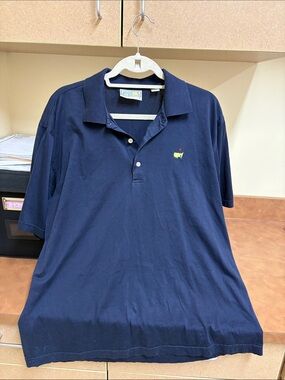 Augusta National Golf Shop‎ Masters Polo Shirt Navy Mercerized Cotton Men’s L